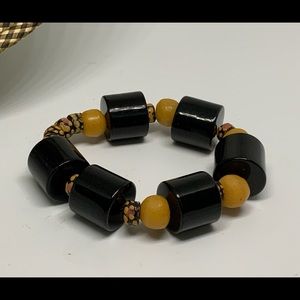 Bold Yellow and Black Bracelet